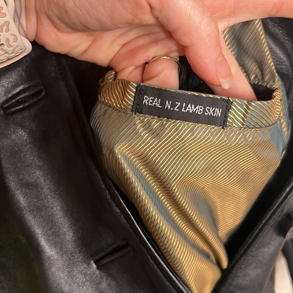 Adler Collection Vintage Black Button Up Leather Jacket, Women’s Size XL - Picture 13 of 15